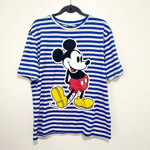 Zara Tops - NWT Zara Disney Mickey Mouse double sided striped tshirt